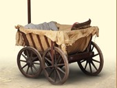 Dekorativer Leiterwagen
